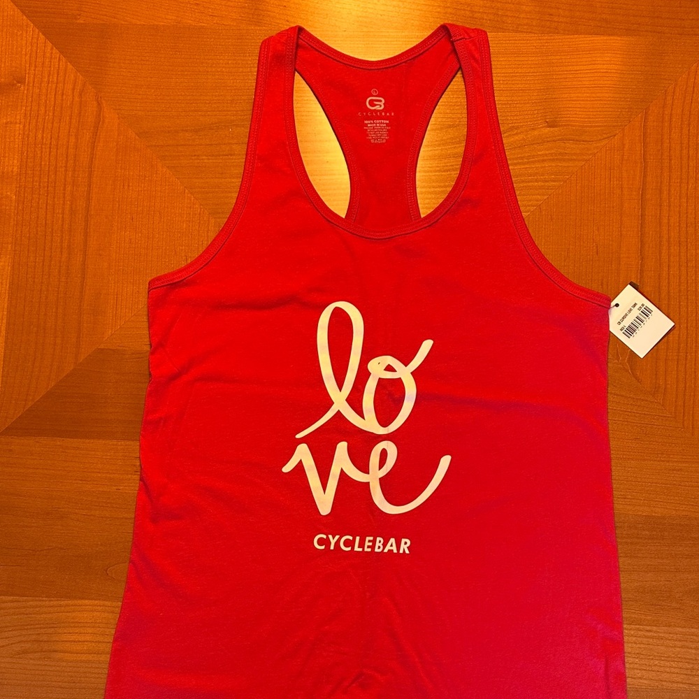 Cyclebar Love Red Tank Top